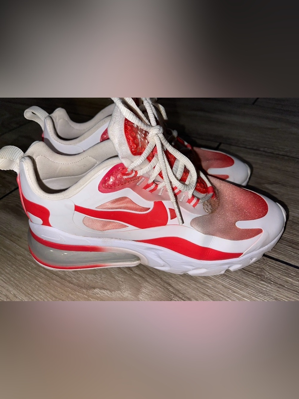 Nike Women’s Red and White Low-Top Sneakers